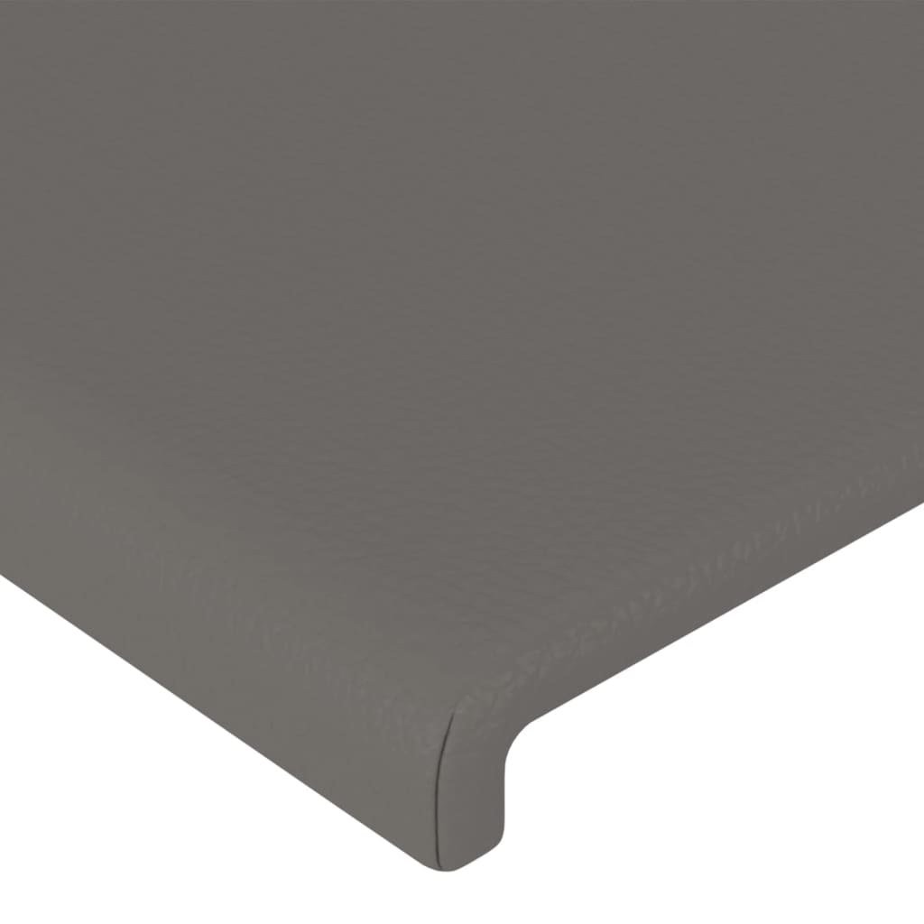 vidaXL Tăblii de pat, 4 buc, gri, 100x5x78/88 cm, piele ecologică