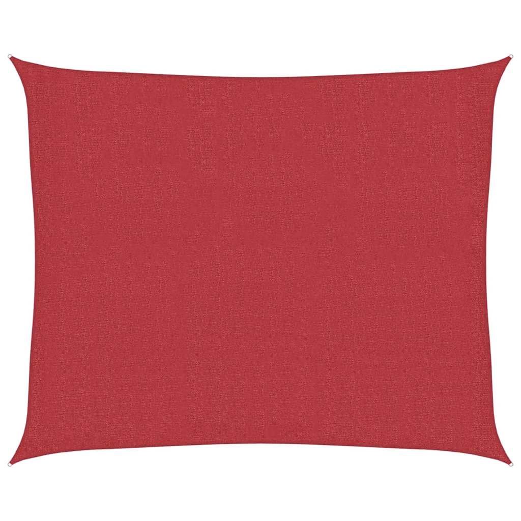 vidaXL Pânză parasolar, roșu, 2,5x3 m, HDPE, 160 g/m²