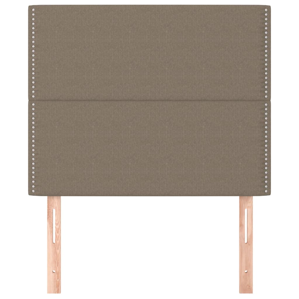 vidaXL Tăblii de pat, 2 buc, gri taupe, 80x5x78/88 cm, textil vidaXL Tăblii de pat, 2 buc, gri taupe, 80x5x78/88 cm, textil