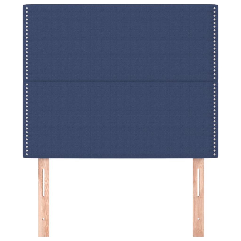 vidaXL Tăblii de pat, 2 buc, albastru, 90x5x78/88 cm, textil vidaXL Tăblii de pat, 2 buc, albastru, 90x5x78/88 cm, textil