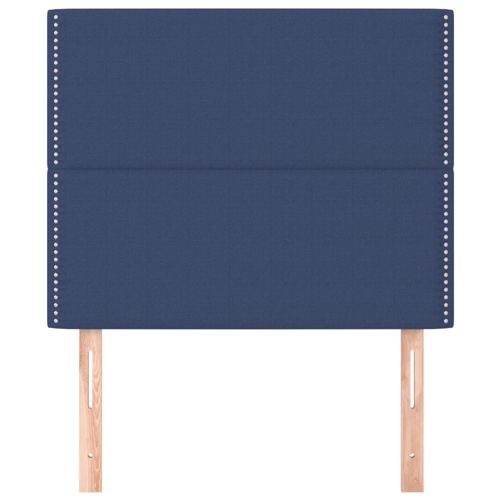 vidaXL Tăblii de pat, 2 buc, albastru, 100x5x78/88 cm, textil vidaXL Tăblii de pat, 2 buc, albastru, 100x5x78/88 cm, textil