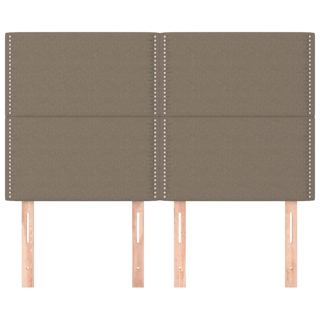 vidaXL Tăblii de pat, 4 buc, gri taupe, 72x5x78/88 cm, textil vidaXL Tăblii de pat, 4 buc, gri taupe, 72x5x78/88 cm, textil