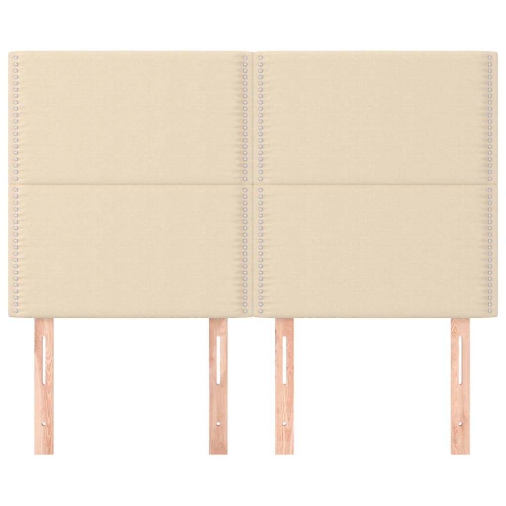 vidaXL Tăblii de pat, 4 buc, crem, 72x5x78/88 cm, textil vidaXL Tăblii de pat, 4 buc, crem, 72x5x78/88 cm, textil