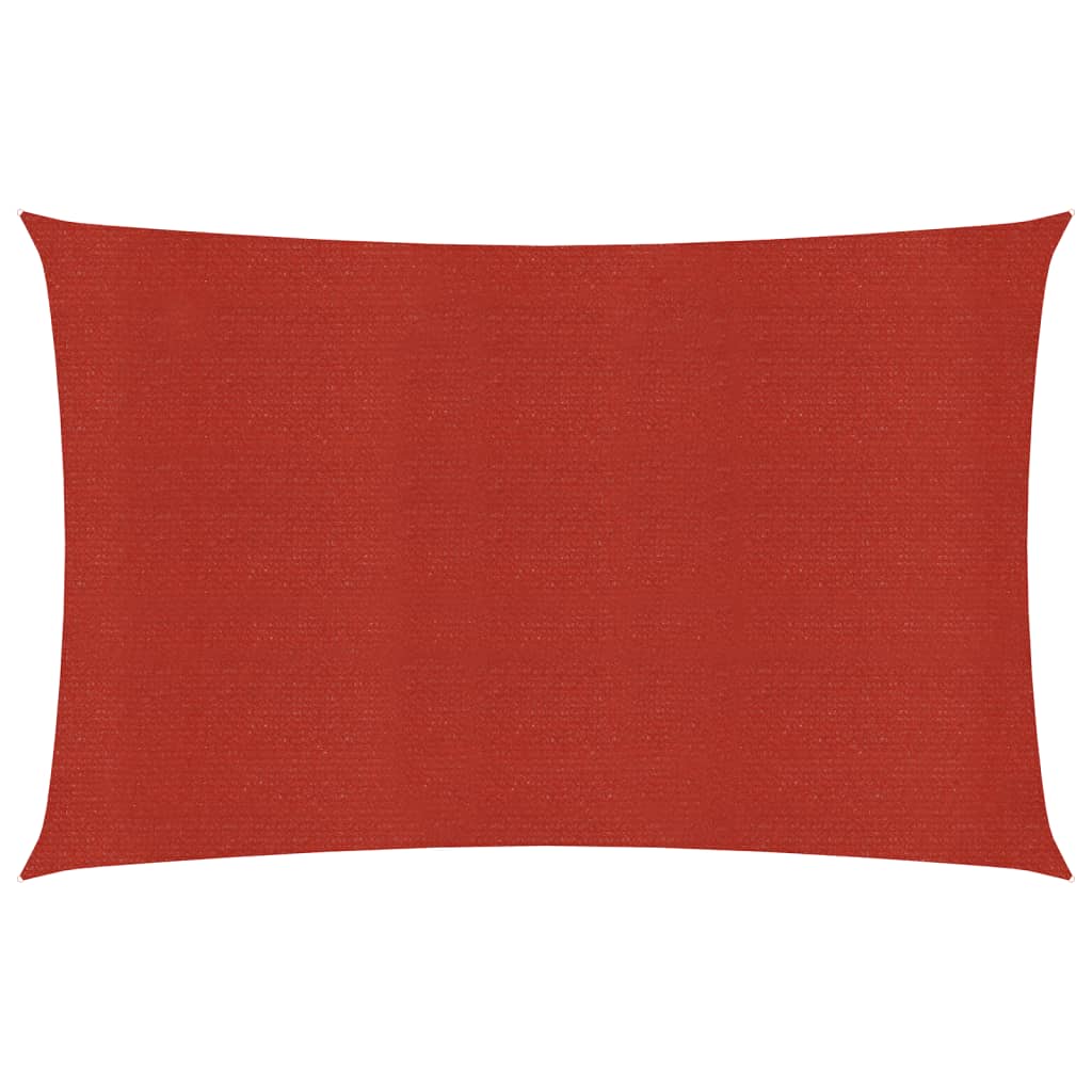 vidaXL Pânză parasolar, roșu, 2,5x4,5 m, HDPE, 160 g/m²