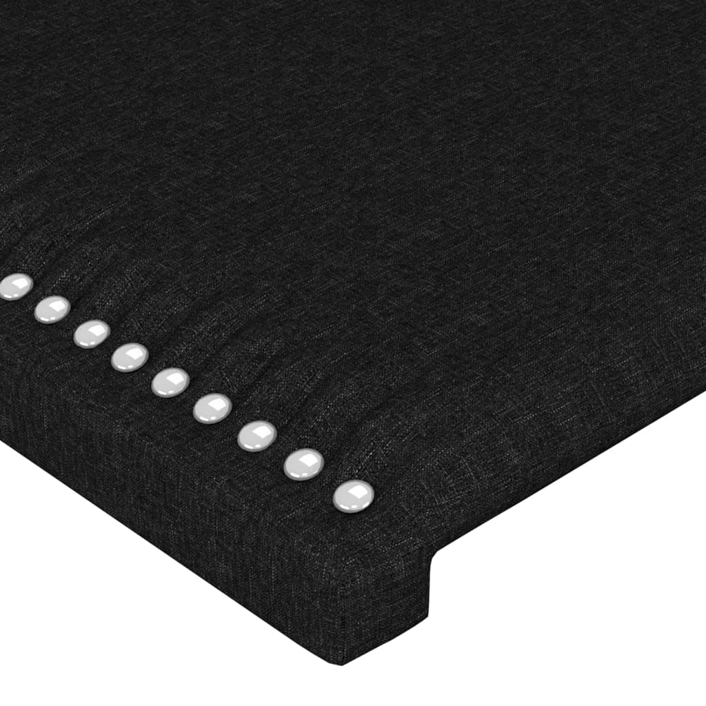 vidaXL Tăblii de pat, 4 buc, negru, 90x5x78/88 cm, textil vidaXL Tăblii de pat, 4 buc, negru, 90x5x78/88 cm, textil