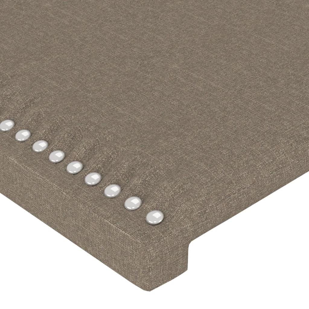 vidaXL Tăblii de pat, 4 buc, gri taupe, 90x5x78/88 cm, textil