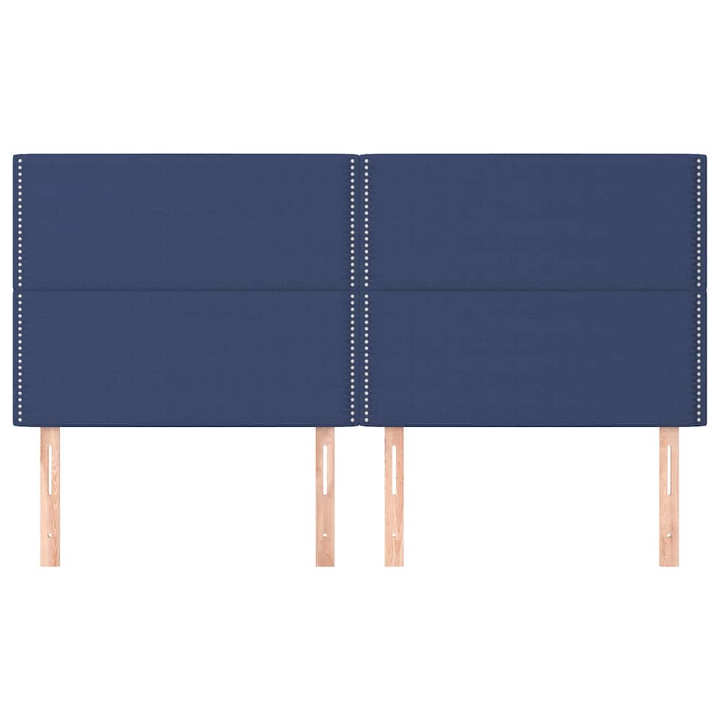 vidaXL Tăblii de pat, 4 buc, albastru, 90x5x78/88 cm, textil vidaXL Tăblii de pat, 4 buc, albastru, 90x5x78/88 cm, textil