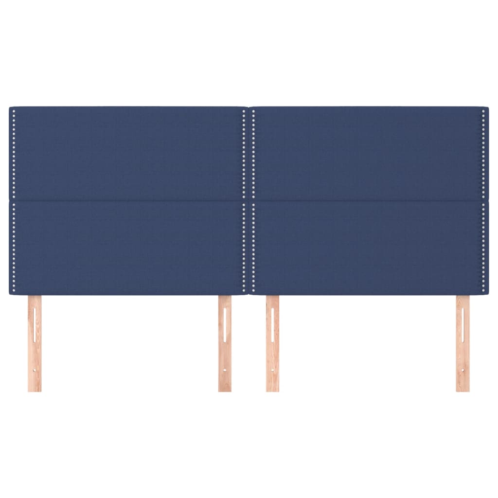 vidaXL Tăblii de pat, 4 buc, albastru, 100x5x78/88 cm, textil vidaXL Tăblii de pat, 4 buc, albastru, 100x5x78/88 cm, textil