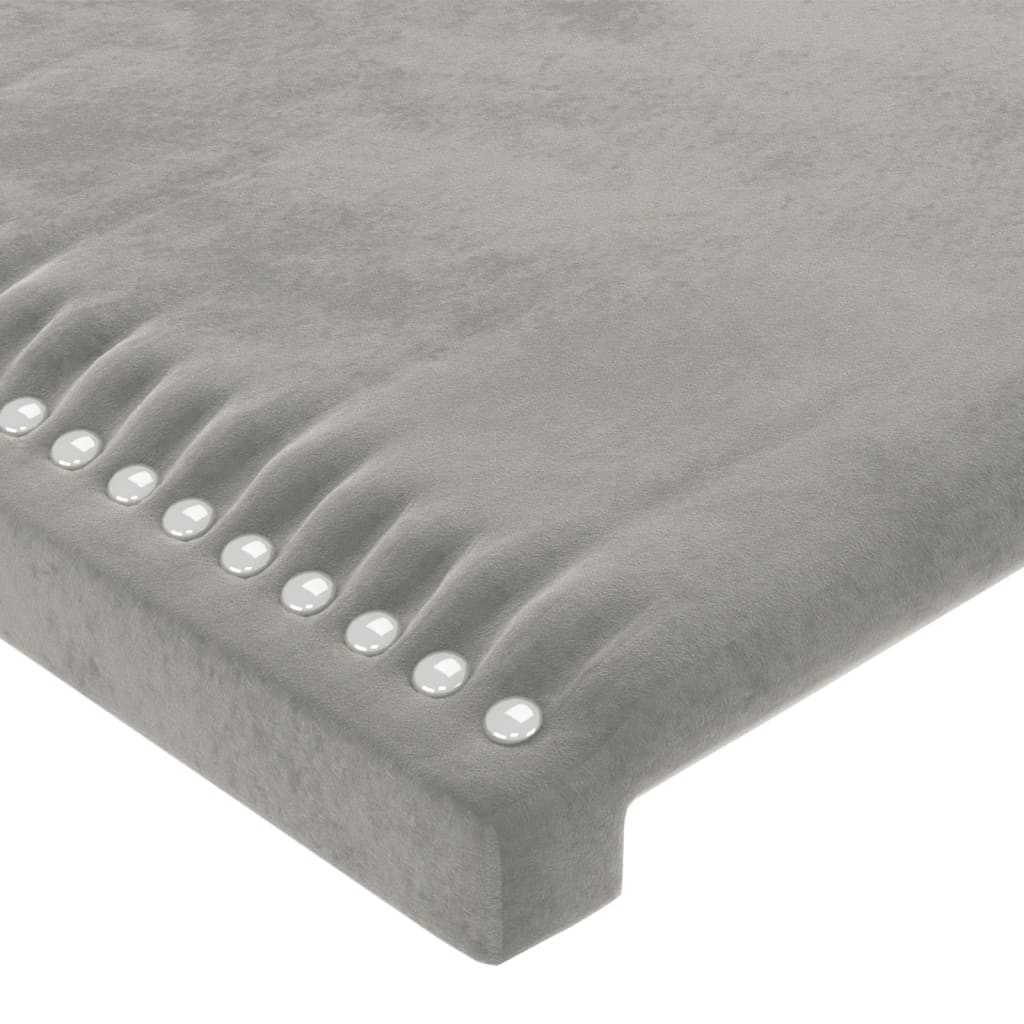 vidaXL Tăblii de pat, 4 buc, gri deschis, 80x5x78/88 cm, catifea vidaXL Tăblii de pat, 4 buc, gri deschis, 80x5x78/88 cm, catifea