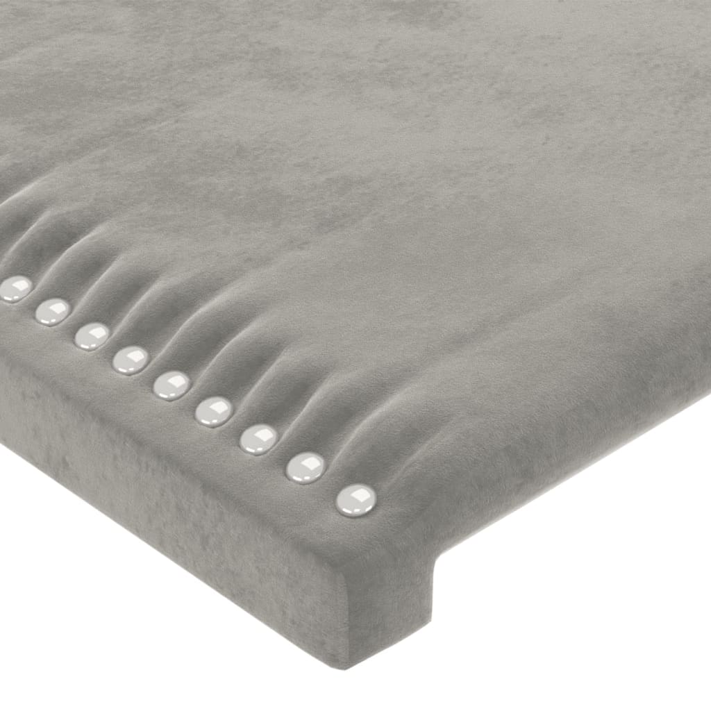 vidaXL Tăblii de pat, 4 buc, gri deschis, 90x5x78/88 cm, catifea vidaXL Tăblii de pat, 4 buc, gri deschis, 90x5x78/88 cm, catifea