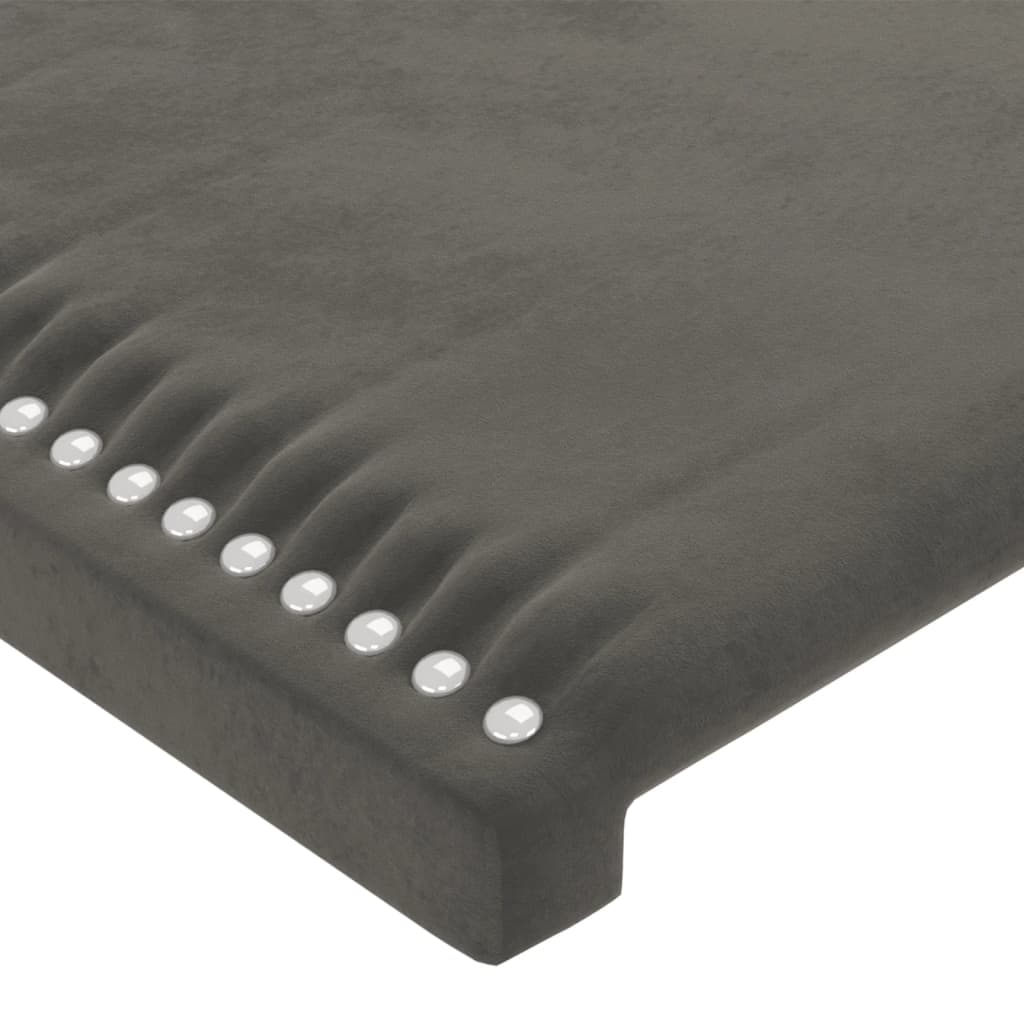 vidaXL Tăblii de pat, 4 buc, gri închis, 100x5x78/88 cm, catifea vidaXL Tăblii de pat, 4 buc, gri închis, 100x5x78/88 cm, catifea