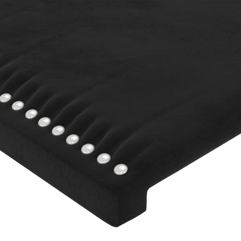 vidaXL Tăblii de pat, 4 buc, negru, 100x5x78/88 cm, catifea vidaXL Tăblii de pat, 4 buc, negru, 100x5x78/88 cm, catifea