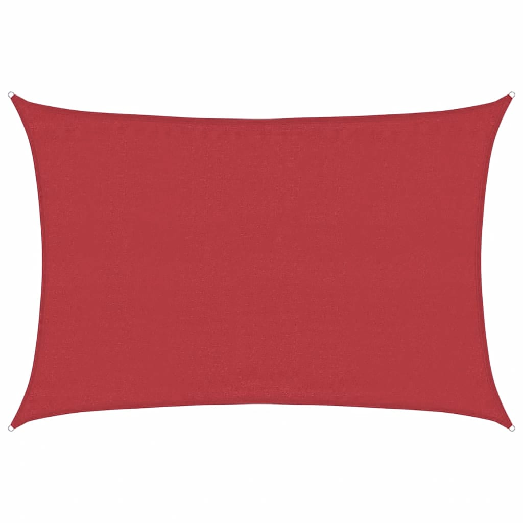 vidaXL Pânză parasolar, roșu, 3,5x5 m, HDPE, 160 g/m²