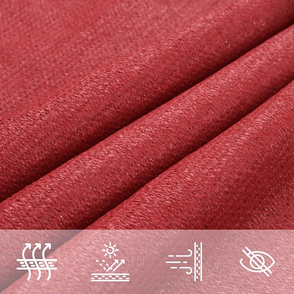 vidaXL Pânză parasolar, roșu, 4 x 5 m, HDPE, 160 g/m² vidaXL Pânză parasolar, roșu, 4 x 5 m, HDPE, 160 g/m²