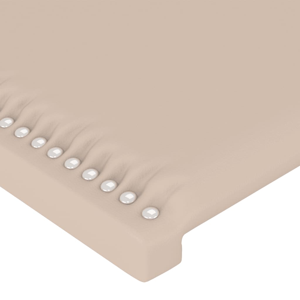vidaXL Tăblii de pat 2 buc, cappuccino 100x5x78/88 cm piele ecologică