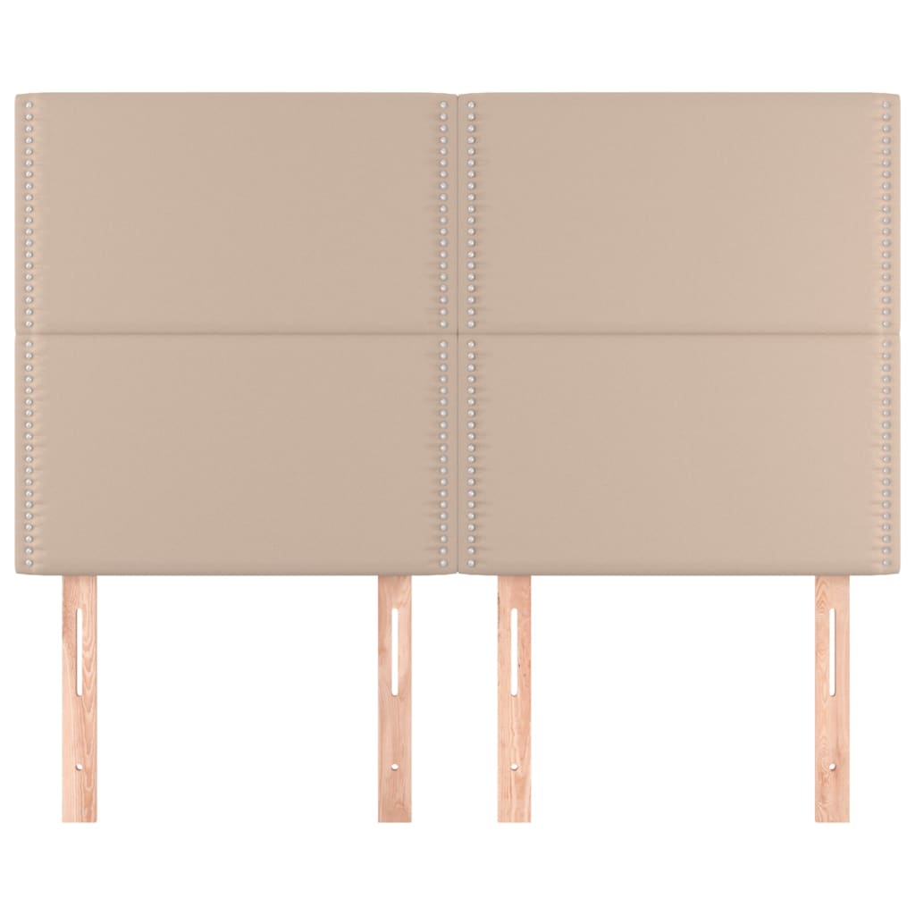 vidaXL Tăblii de pat 4 buc. cappuccino 72x5x78/88 cm piele ecologică vidaXL Tăblii de pat 4 buc. cappuccino 72x5x78/88 cm piele ecologică