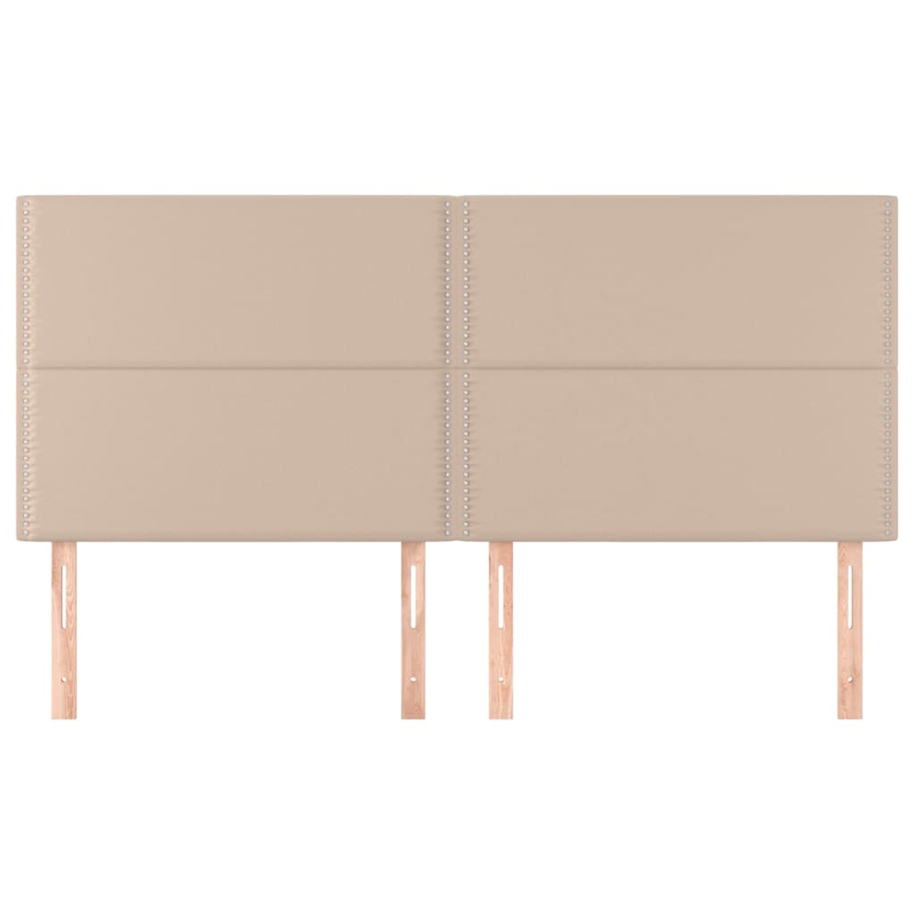 vidaXL Tăblii de pat 4 buc, cappuccino 90x5x78/88 cm piele ecologică vidaXL Tăblii de pat 4 buc, cappuccino 90x5x78/88 cm piele ecologică