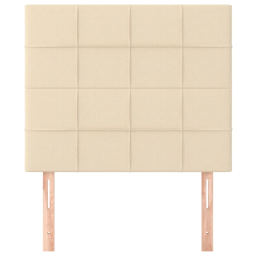 vidaXL Tăblii de pat, 2 buc, crem, 80x5x78/88 cm, textil vidaXL Tăblii de pat, 2 buc, crem, 80x5x78/88 cm, textil