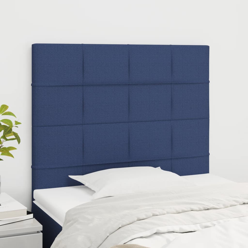 vidaXL Tăblii de pat, 2 buc, albastru, 80x5x78/88 cm, textil vidaXL Tăblii de pat, 2 buc, albastru, 80x5x78/88 cm, textil