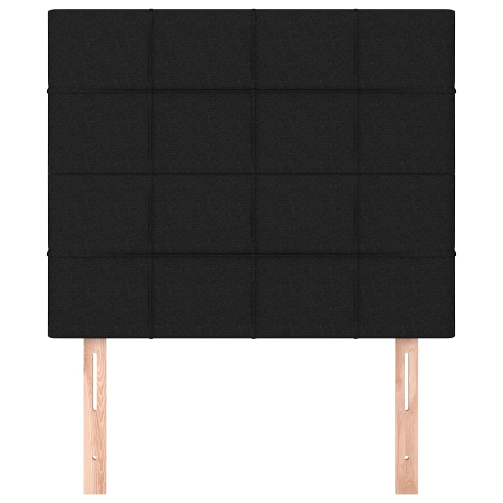 vidaXL Tăblii de pat, 2 buc, negru, 90x5x78/88 cm, textil
