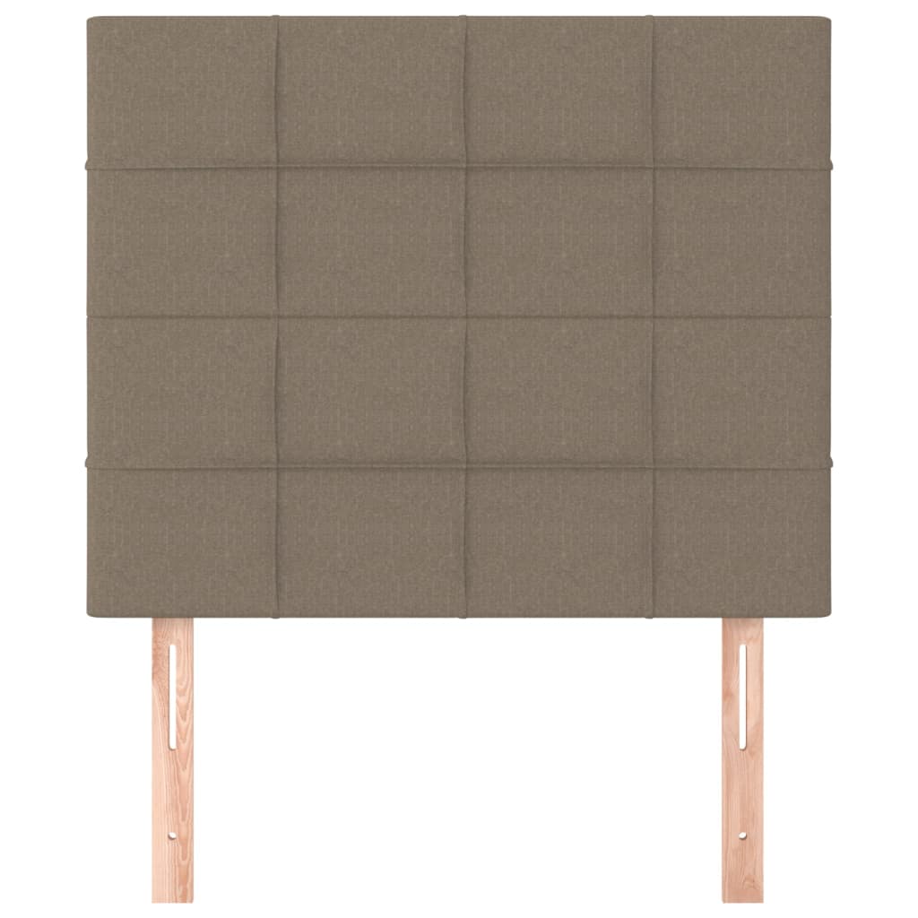 vidaXL Tăblii de pat, 2 buc, gri taupe, 90x5x78/88 cm, textil vidaXL Tăblii de pat, 2 buc, gri taupe, 90x5x78/88 cm, textil