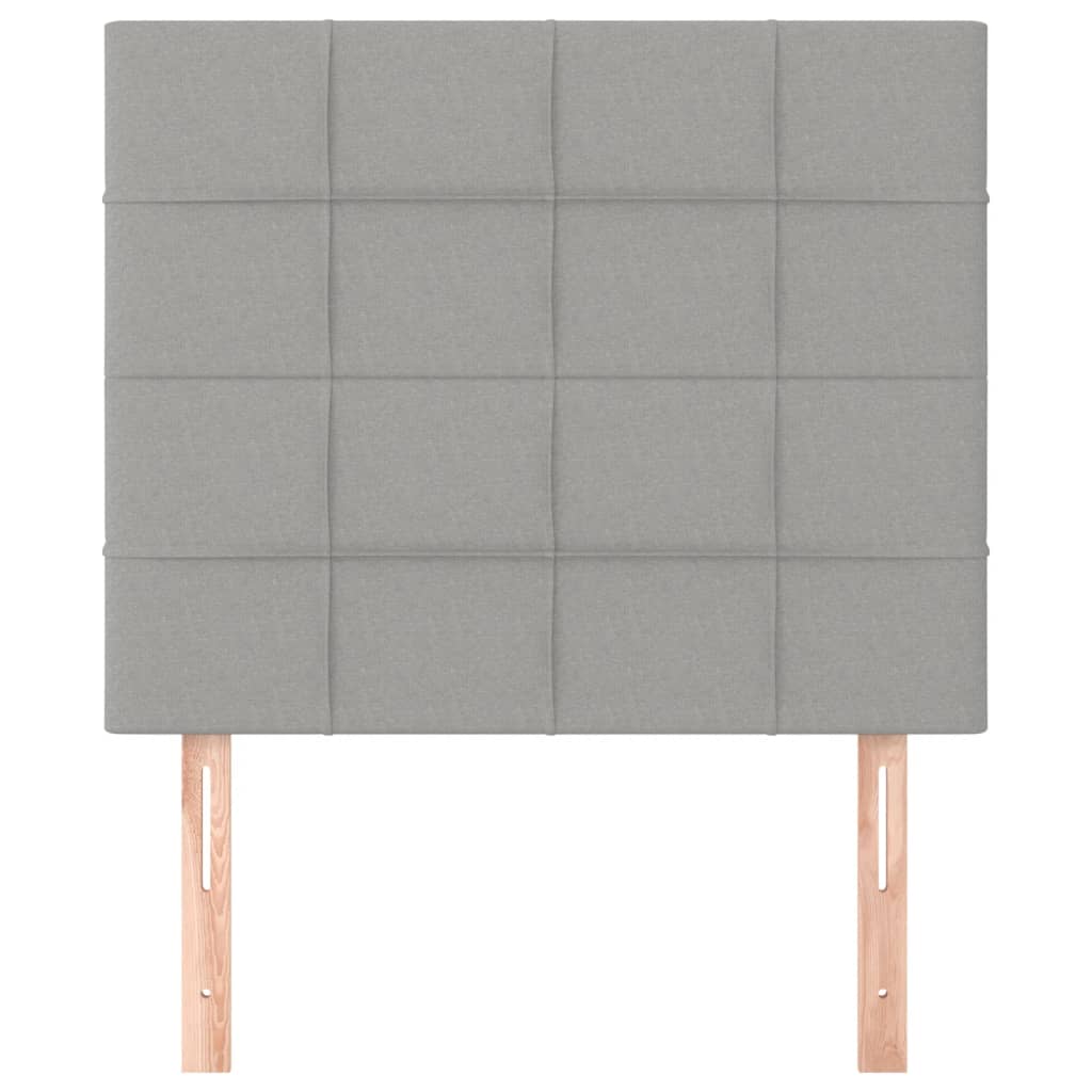 vidaXL Tăblii de pat, 2 buc, gri deschis, 100x5x78/88 cm, textil vidaXL Tăblii de pat, 2 buc, gri deschis, 100x5x78/88 cm, textil
