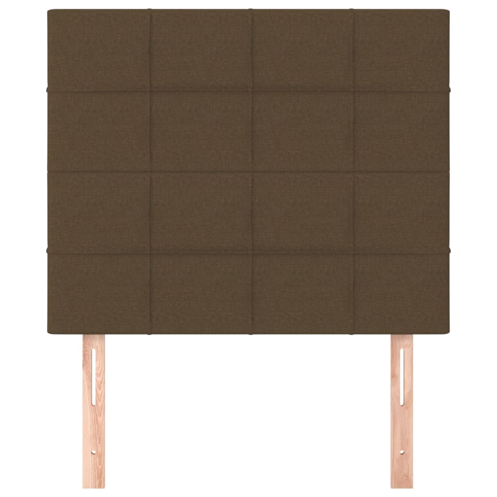 vidaXL Tăblii de pat, 2 buc, maro închis, 100x5x78/88 cm, textil vidaXL Tăblii de pat, 2 buc, maro închis, 100x5x78/88 cm, textil