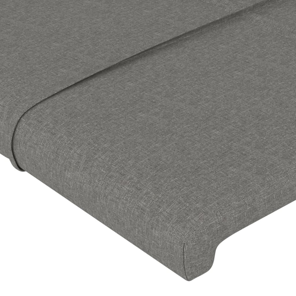 vidaXL Tăblii de pat, 4 buc, gri închis, 72x5x78/88 cm, textil vidaXL Tăblii de pat, 4 buc, gri închis, 72x5x78/88 cm, textil