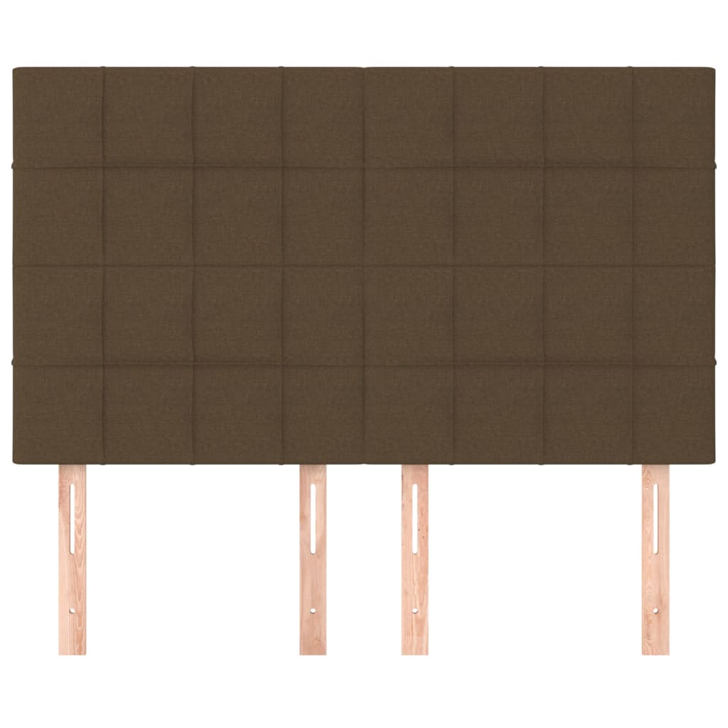 vidaXL Tăblii de pat, 4 buc, maro închis, 72x5x78/88 cm, textil