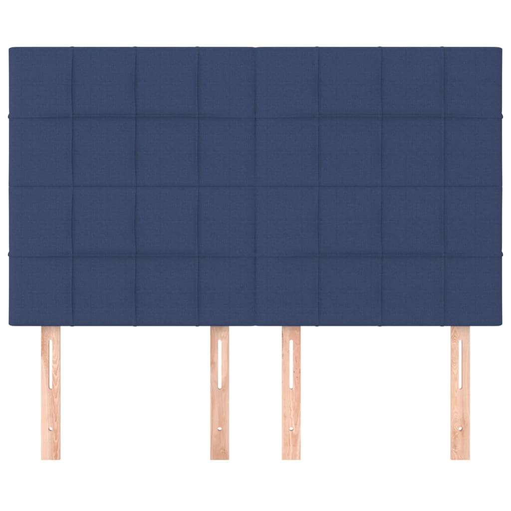 vidaXL Tăblii de pat, 4 buc, albastru, 72x5x78/88 cm, textil vidaXL Tăblii de pat, 4 buc, albastru, 72x5x78/88 cm, textil