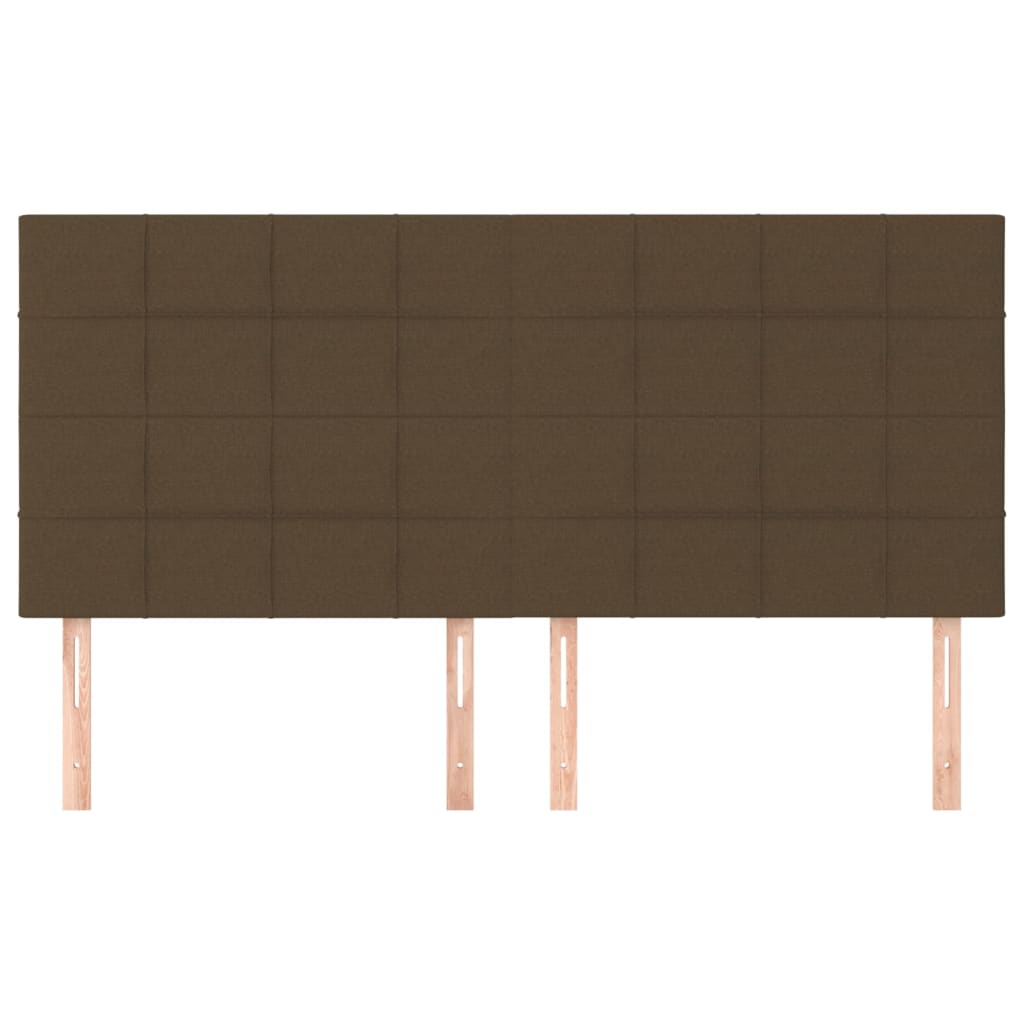 vidaXL Tăblii de pat, 4 buc, maro închis, 80x5x78/88 cm, textil vidaXL Tăblii de pat, 4 buc, maro închis, 80x5x78/88 cm, textil