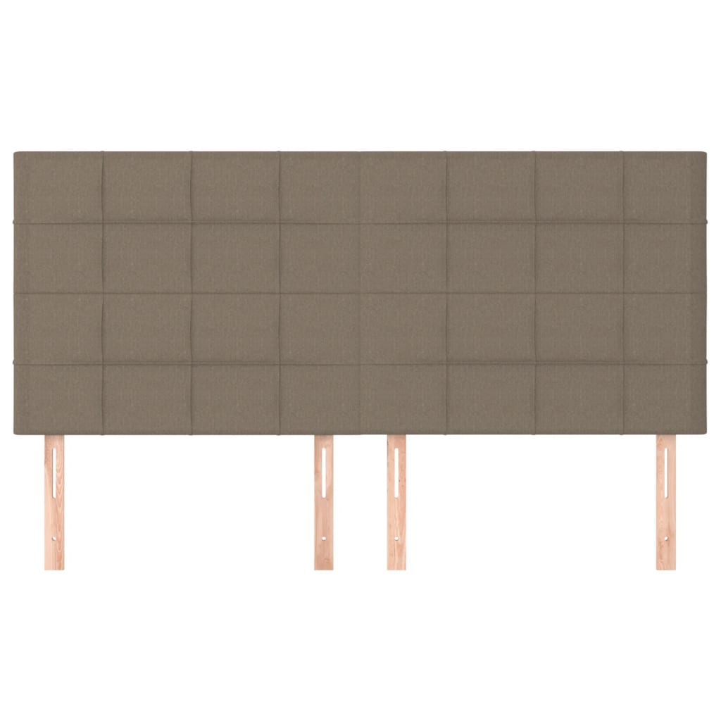 vidaXL Tăblii de pat, 4 buc, gri taupe, 80x5x78/88 cm, textil