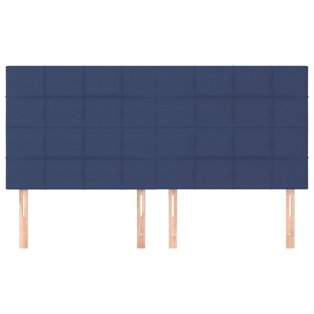 vidaXL Tăblii de pat, 4 buc, albastru, 80x5x78/88 cm, textil vidaXL Tăblii de pat, 4 buc, albastru, 80x5x78/88 cm, textil