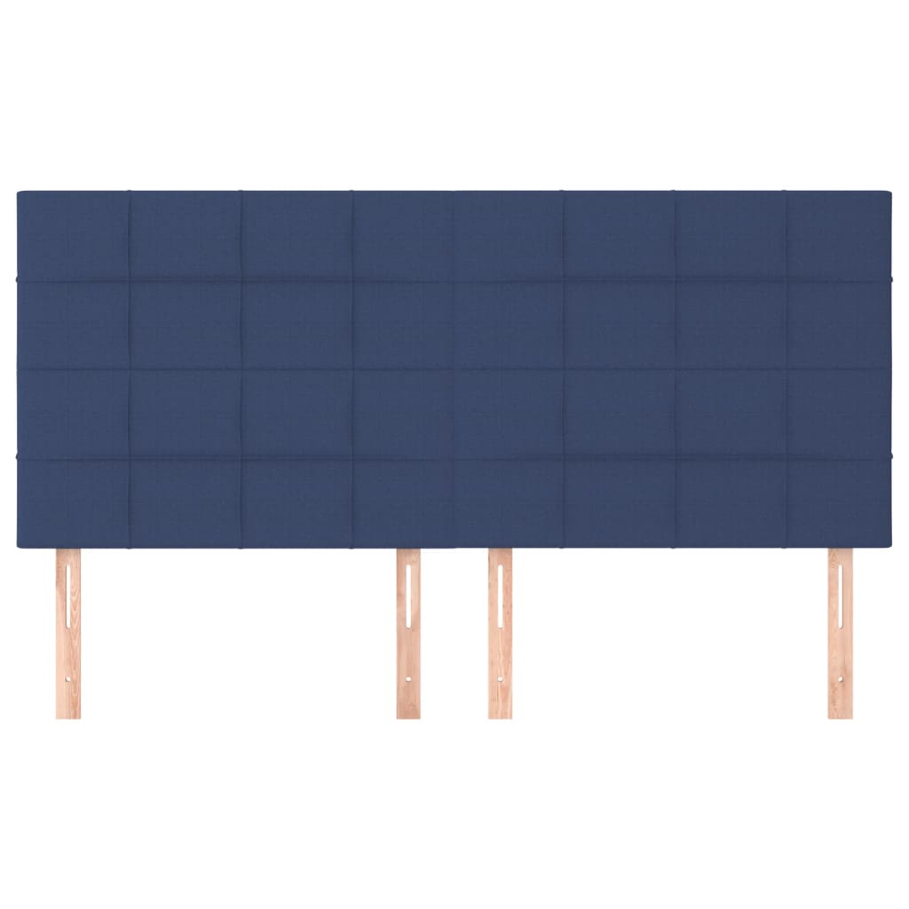 vidaXL Tăblii de pat, 4 buc, albastru, 90x5x78/88 cm, textil vidaXL Tăblii de pat, 4 buc, albastru, 90x5x78/88 cm, textil