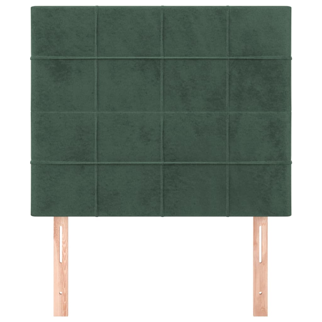 vidaXL Tăblii de pat, 2 buc, verde închis, 90x5x78/88 cm, catifea vidaXL Tăblii de pat, 2 buc, verde închis, 90x5x78/88 cm, catifea