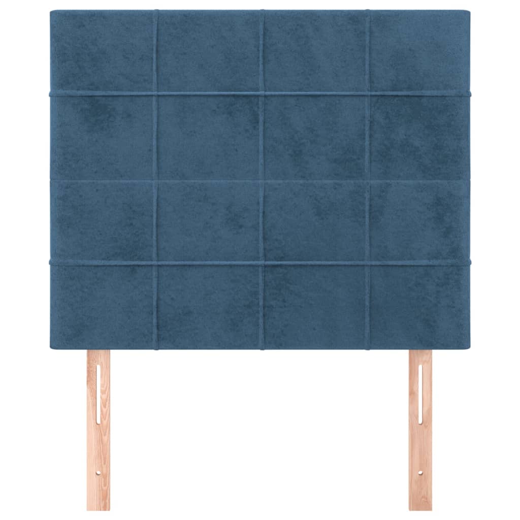 vidaXL Tăblii de pat, 2 buc, albastru închis, 90x5x78/88 cm, catifea vidaXL Tăblii de pat, 2 buc, albastru închis, 90x5x78/88 cm, catifea