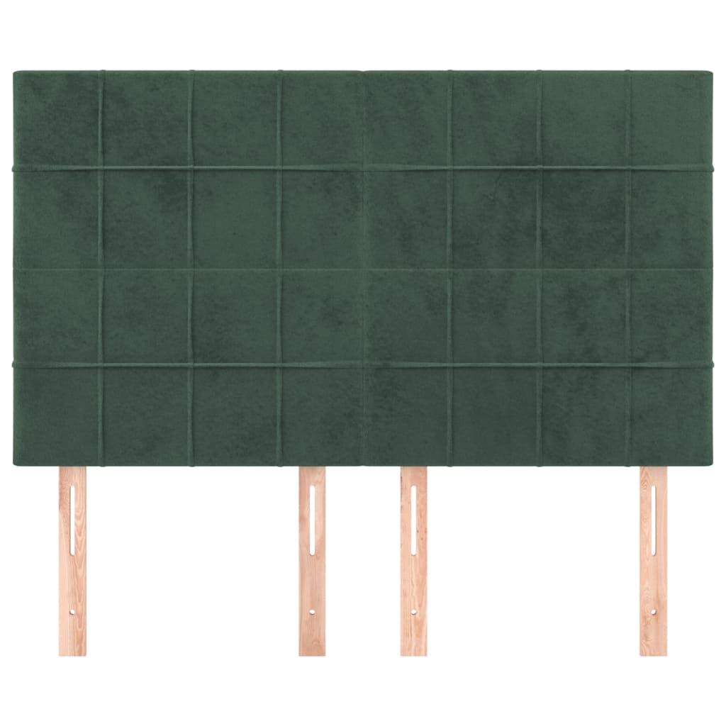 vidaXL Tăblii de pat, 4 buc, verde închis, 72x5x78/88 cm, catifea vidaXL Tăblii de pat, 4 buc, verde închis, 72x5x78/88 cm, catifea