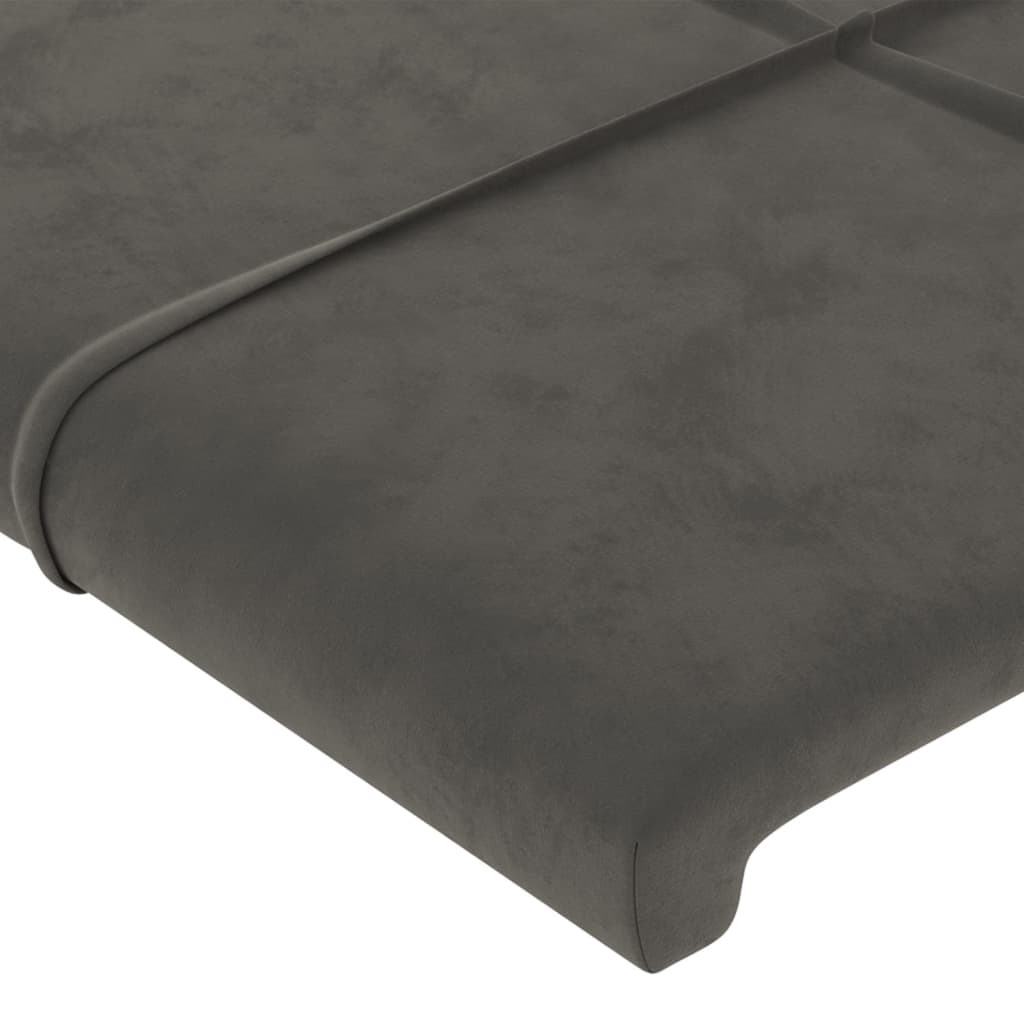 vidaXL Tăblii de pat, 4 buc, gri închis, 80x5x78/88 cm, catifea vidaXL Tăblii de pat, 4 buc, gri închis, 80x5x78/88 cm, catifea