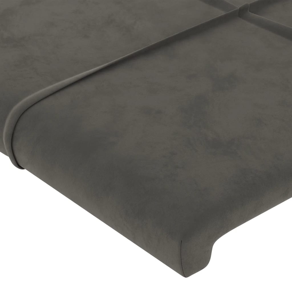 vidaXL Tăblii de pat, 4 buc, gri închis, 90x5x78/88 cm, catifea vidaXL Tăblii de pat, 4 buc, gri închis, 90x5x78/88 cm, catifea