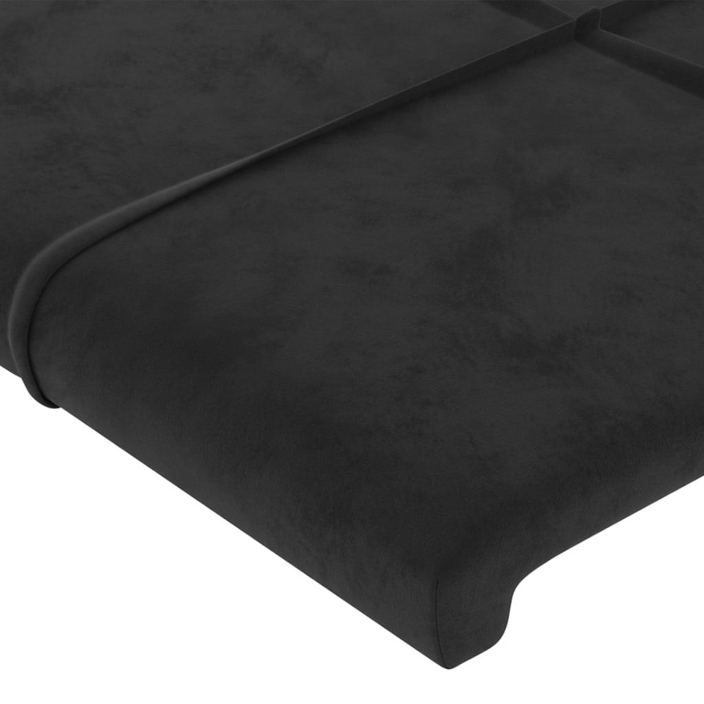 vidaXL Tăblii de pat, 4 buc, negru, 90x5x78/88 cm, catifea vidaXL Tăblii de pat, 4 buc, negru, 90x5x78/88 cm, catifea