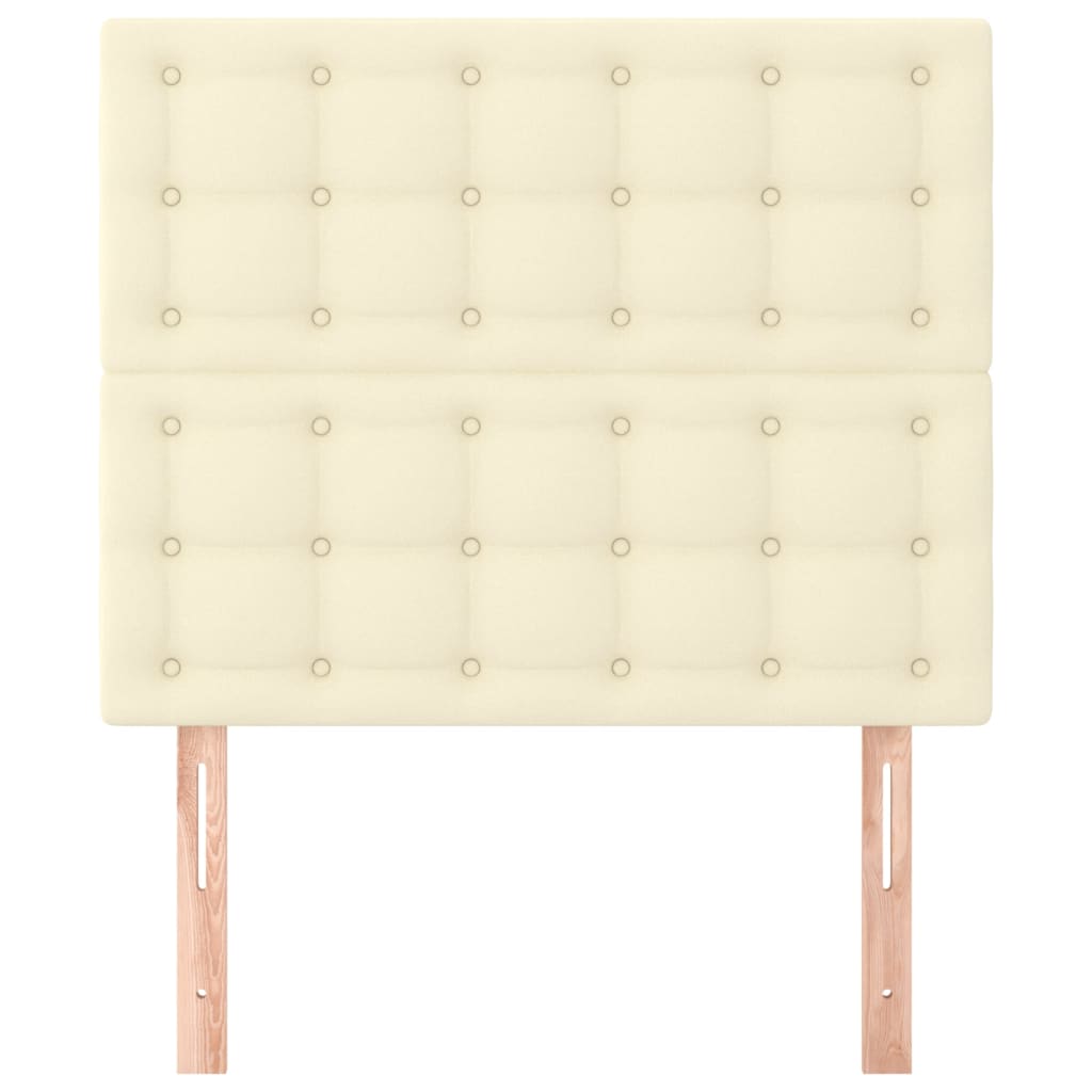 vidaXL Tăblii de pat, 2 buc., crem, 80x5x78/88 cm, piele ecologică vidaXL Tăblii de pat, 2 buc., crem, 80x5x78/88 cm, piele ecologică