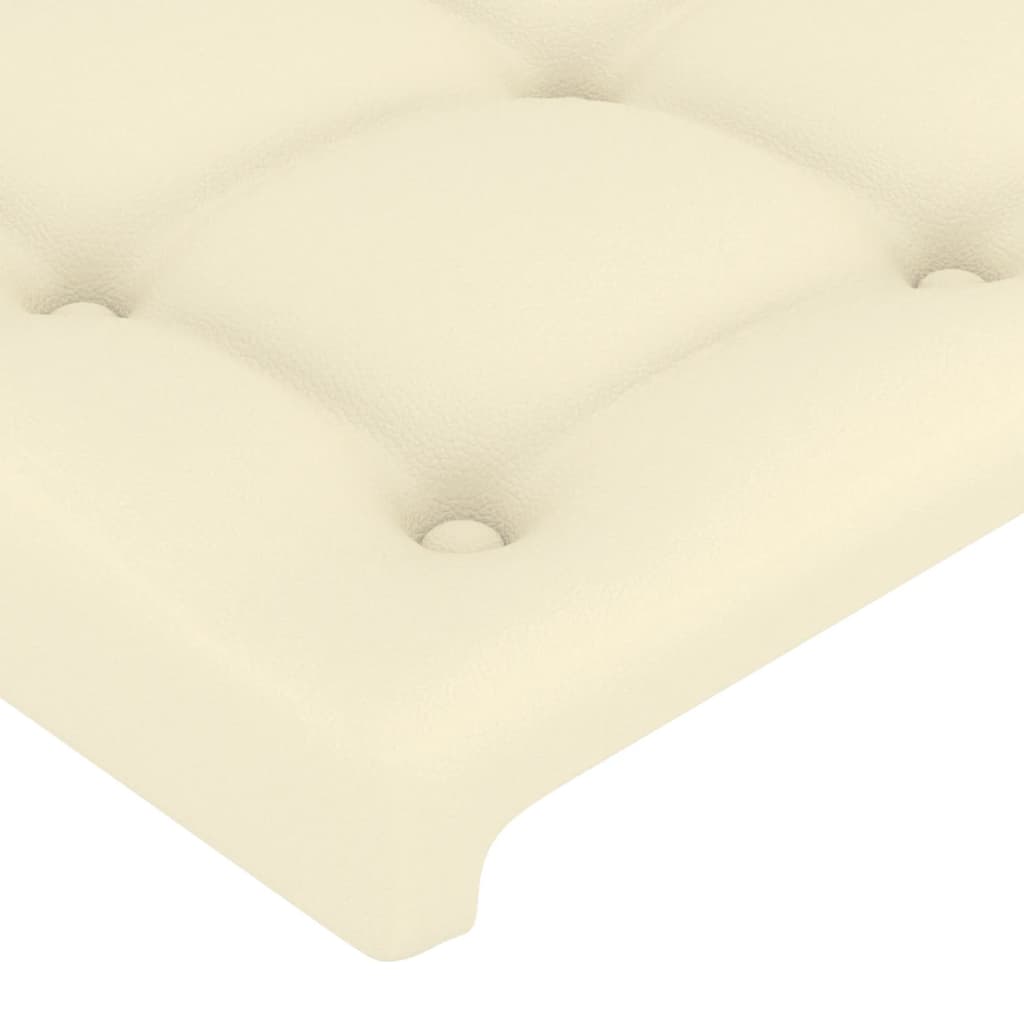 vidaXL Tăblii de pat, 2 buc., crem, 80x5x78/88 cm, piele ecologică vidaXL Tăblii de pat, 2 buc., crem, 80x5x78/88 cm, piele ecologică