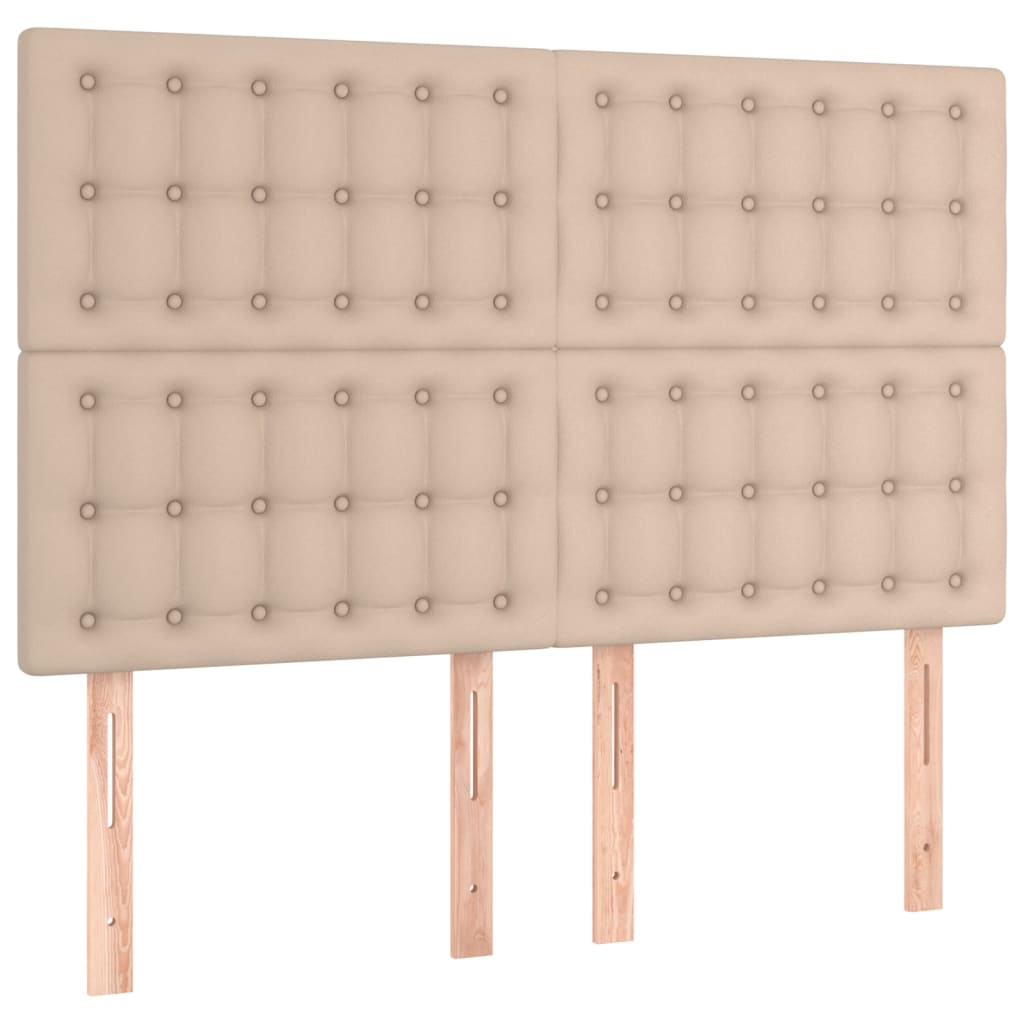 vidaXL Tăblii de pat 4 buc. cappuccino 72x5x78/88 cm piele ecologică vidaXL Tăblii de pat 4 buc. cappuccino 72x5x78/88 cm piele ecologică