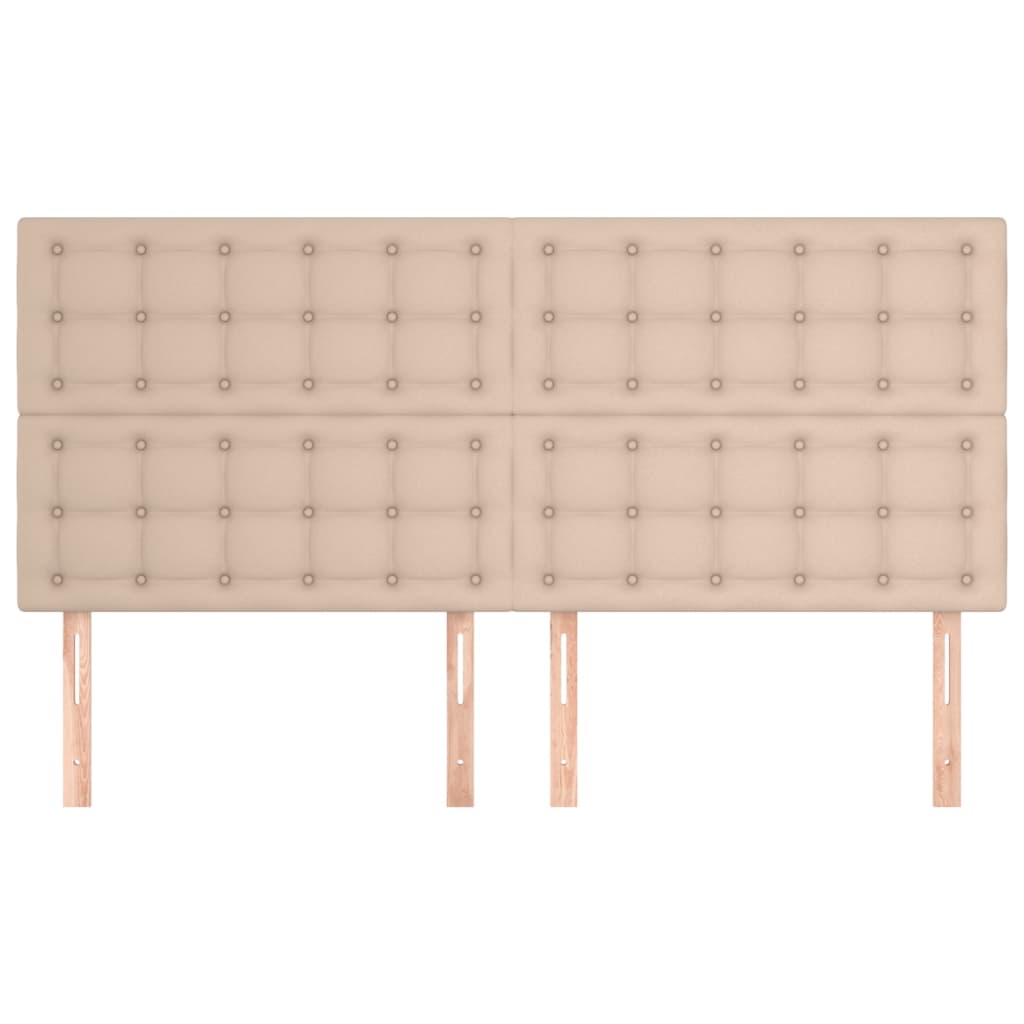 vidaXL Tăblii de pat 4 buc, cappuccino 80x5x78/88 cm piele ecologică vidaXL Tăblii de pat 4 buc, cappuccino 80x5x78/88 cm piele ecologică