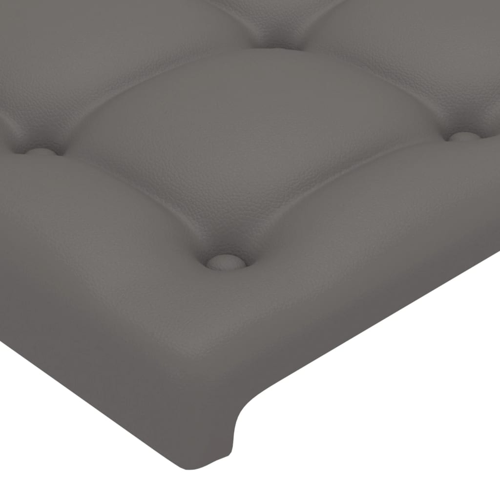 vidaXL Tăblii de pat, 4 buc, gri, 90x5x78/88 cm, piele ecologică