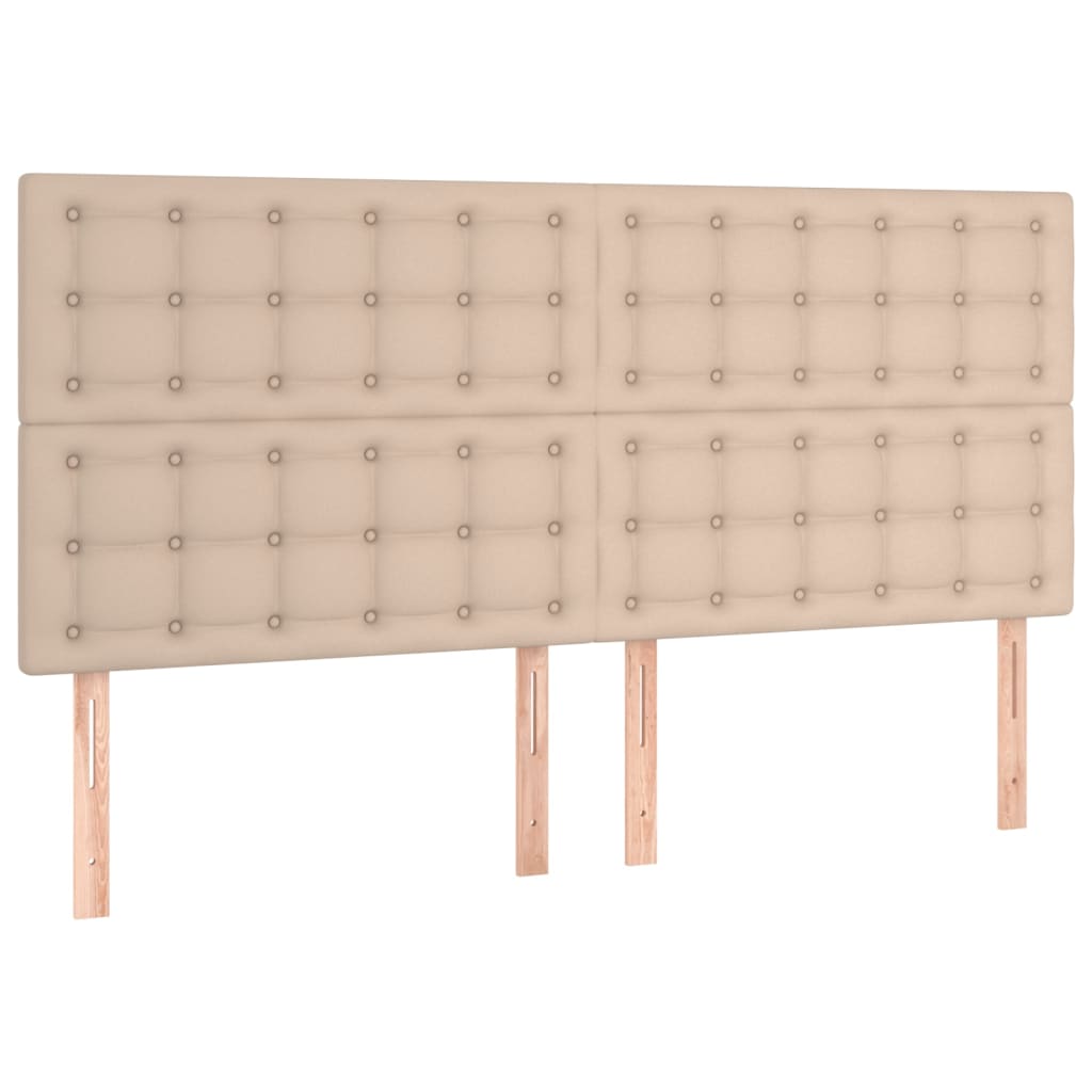 vidaXL Tăblii de pat 4 buc, cappuccino 100x5x78/88 cm piele ecologică