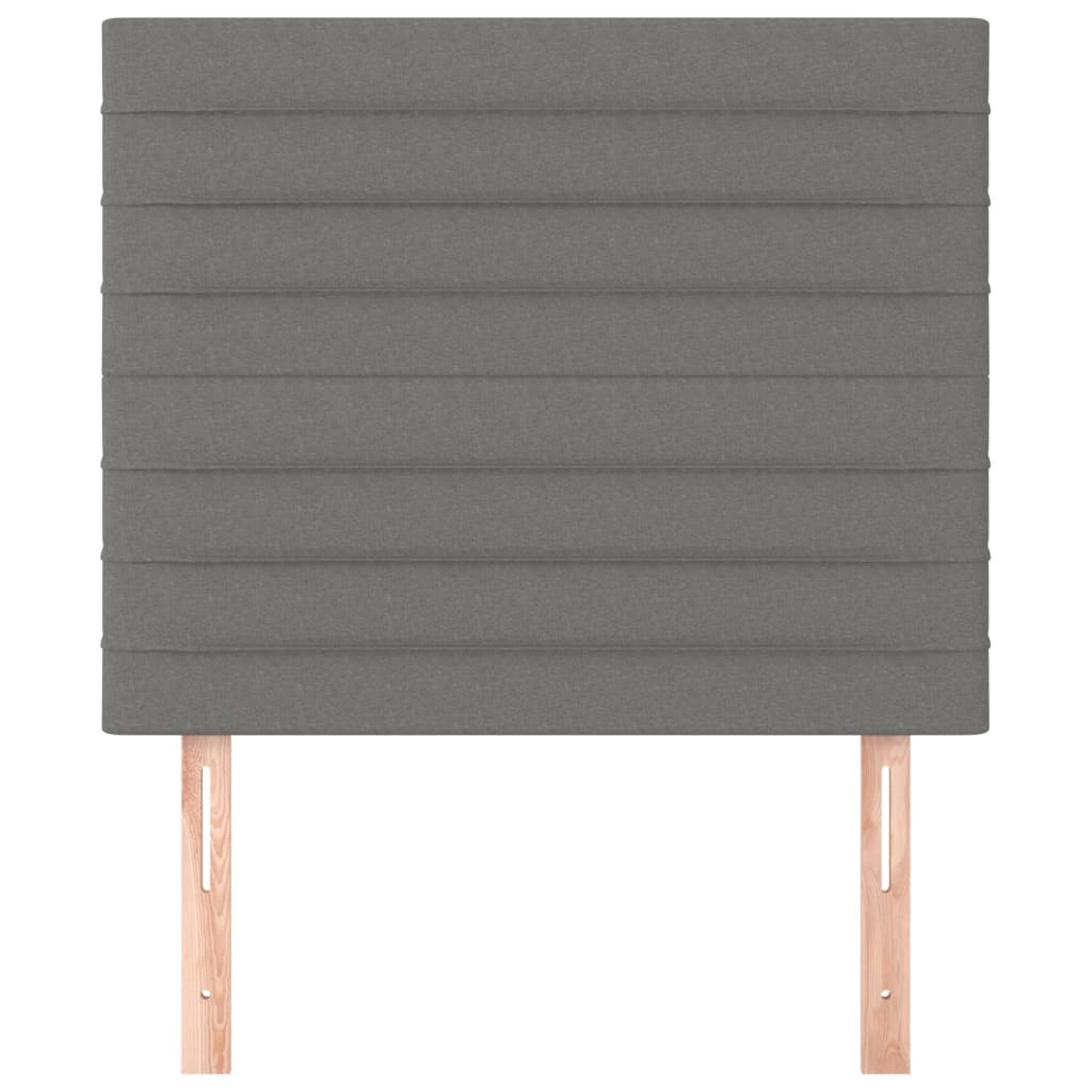 vidaXL Tăblii de pat, 2 buc, gri închis, 80x5x78/88 cm, textil vidaXL Tăblii de pat, 2 buc, gri închis, 80x5x78/88 cm, textil