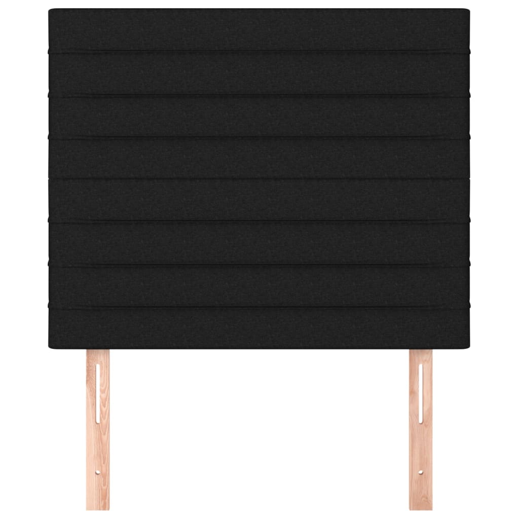 vidaXL Tăblii de pat, 2 buc, negru, 90x5x78/88 cm, textil