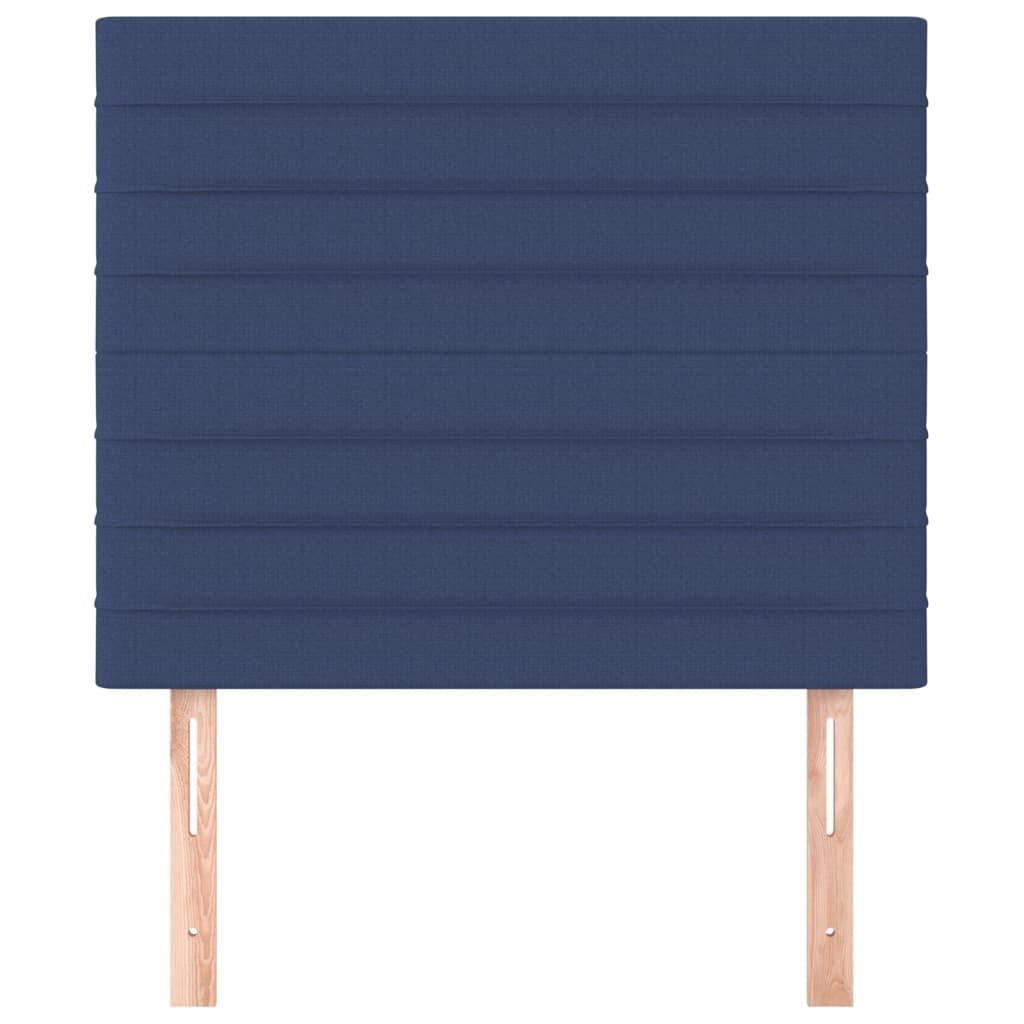 vidaXL Tăblie de pat albastră 90x5x118/128 cm, material textil