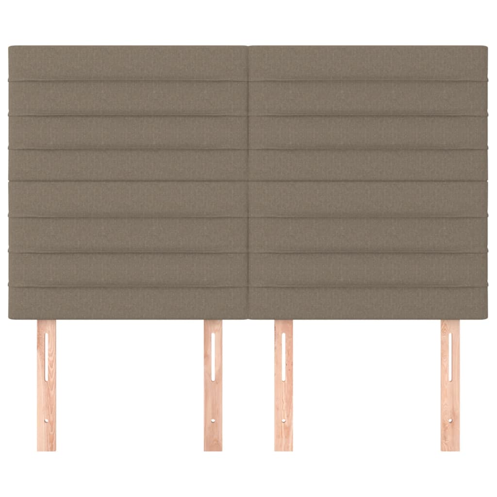 vidaXL Tăblii de pat, 4 buc, gri taupe, 72x5x78/88 cm, textil vidaXL Tăblii de pat, 4 buc, gri taupe, 72x5x78/88 cm, textil